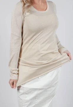 Rundholz Mainline Tops^Fine Knit T-Shirt in Galaxy Sparkle