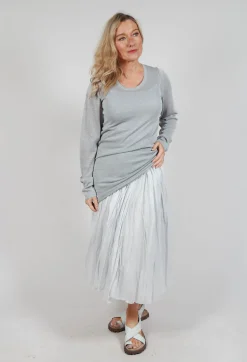 Rundholz Mainline Tops^Fine Knit T-Shirt in Moon Sparkle