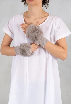 Vincent Pradier Gloves^Fingerless Gloves in Taupe
