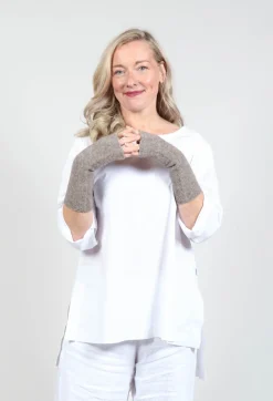 Isabel Benenato Gloves^Fingerless Gloves in Taupe