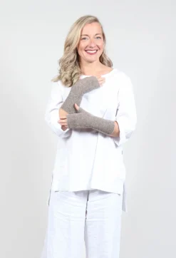 Isabel Benenato Gloves^Fingerless Gloves in Taupe