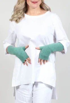 Isabel Benenato Gloves^Fingerless Gloves in Turquoise