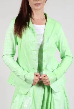 Rundholz Black Label Jackets^Fitted Button Through Jacket in Lime Print