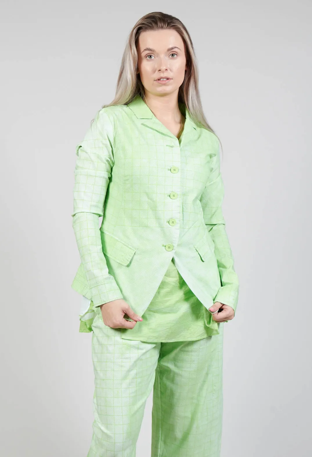 Rundholz Black Label Jackets^Fitted Button Through Jacket in Lime Print