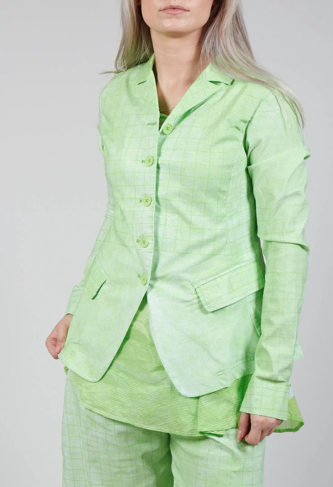 Rundholz Black Label Jackets^Fitted Button Through Jacket in Lime Print