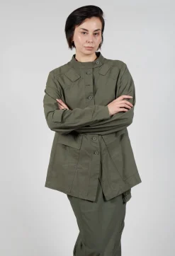 Rundholz Black Label Jackets^Fitted Button Through Utility Jacket in Camp