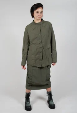 Rundholz Black Label Jackets^Fitted Button Through Utility Jacket in Camp