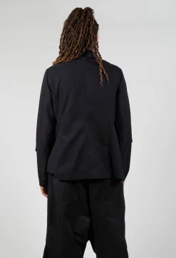 Rundholz Black Label Jackets^Fitted Button Through Utility Jacket in Black