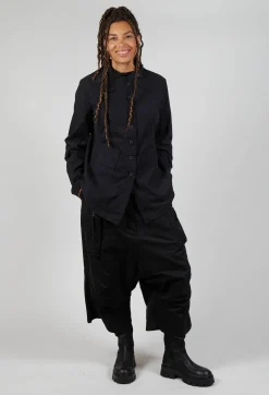Rundholz Black Label Jackets^Fitted Button Through Utility Jacket in Black