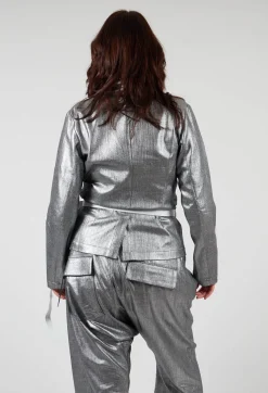 Pal Offner Jackets^Fitted Clean Jacket in Silver Metallic