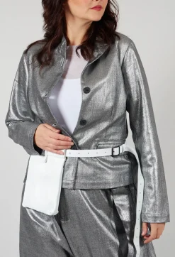 Pal Offner Jackets^Fitted Clean Jacket in Silver Metallic