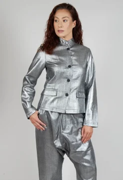 Pal Offner Jackets^Fitted Clean Jacket in Silver Metallic