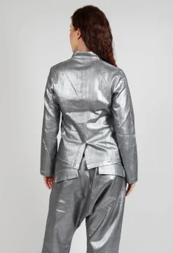 Pal Offner Jackets^Fitted Clean Jacket in Silver Metallic