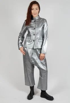 Pal Offner Jackets^Fitted Clean Jacket in Silver Metallic