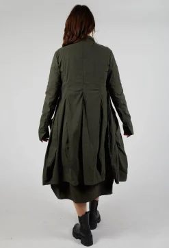 Rundholz Black Label Coats^Fitted Coat with Cargo Pockets in Jungle