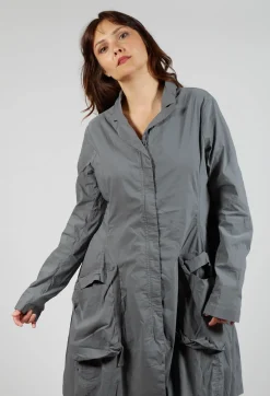 Rundholz Black Label Coats^Fitted Coat with Cargo Pockets in Rock