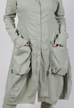 Rundholz Black Label Coats^Fitted Coat with Cargo Pockets in Defender