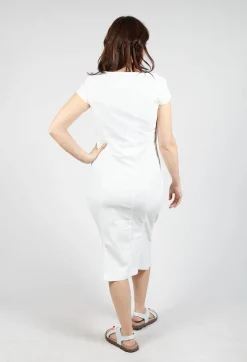 Rundholz Black Label Dresses^Fitted Dress with Cap Sleeves in Offwhite