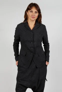 Rundholz Black Label Jackets^Fitted Jacket in Black Shiny Print