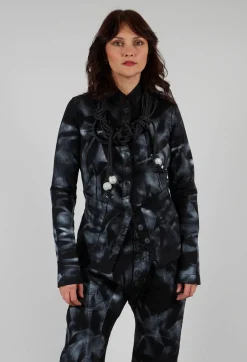 Pal Offner Jackets^Fitted Jacket in Black with Silver Finish