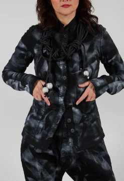 Pal Offner Jackets^Fitted Jacket in Black with Silver Finish