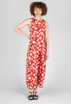 Beatrice B Dresses^Flared Cotton Dress in Squirrel Print