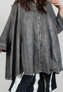 Rundholz Black Label Shirts & Blouses^Flared Hem Blouse in Black Cloud