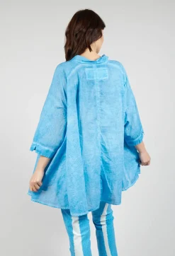 Rundholz Black Label Shirts & Blouses^Flared Hem Blouse in Malibu Cloud