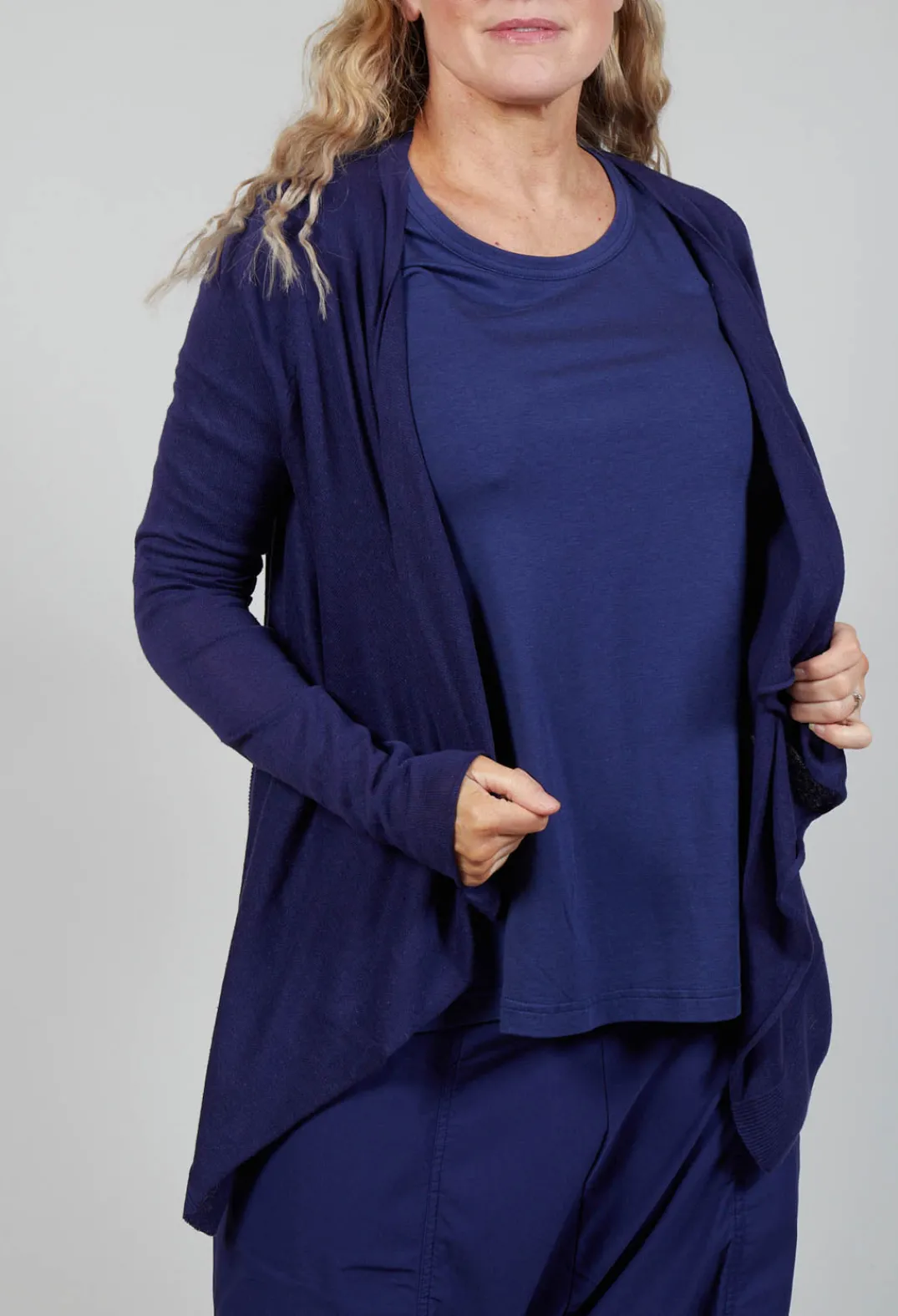 Rundholz Black Label Cardigans^Flared Hem Short Cardigan in Azur