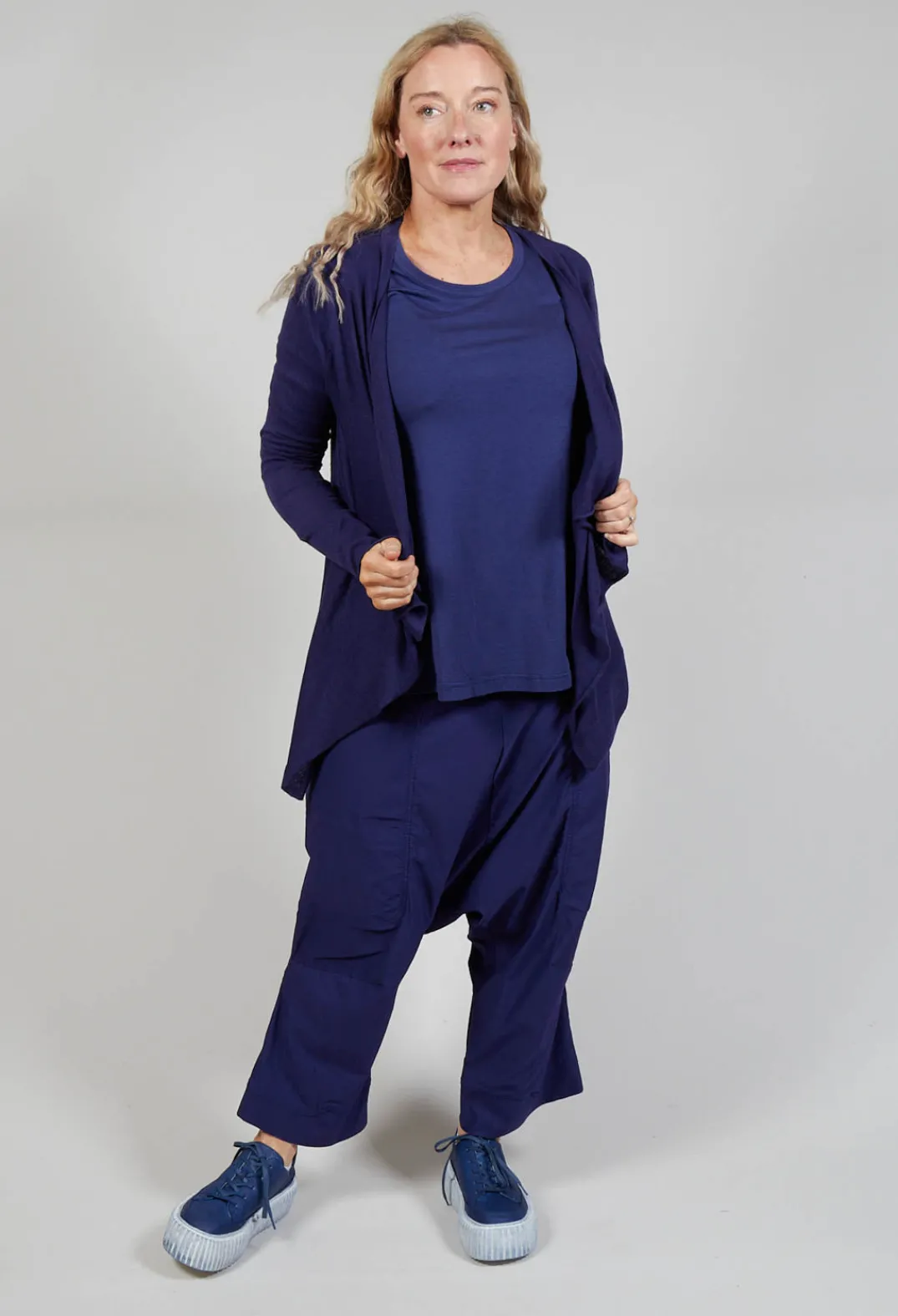 Rundholz Black Label Cardigans^Flared Hem Short Cardigan in Azur