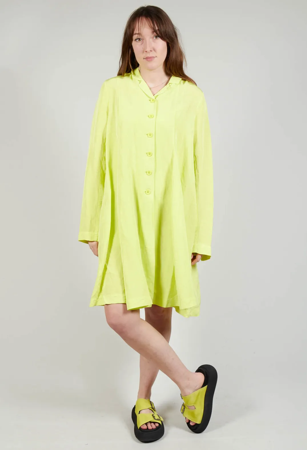 Rundholz Black Label Coats^Flared Hem Tailored Coat in Sun