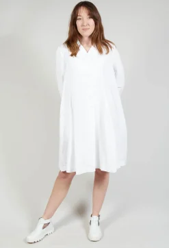 Rundholz Black Label Coats^Flared Hem Tailored Coat in White