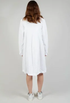 Rundholz Black Label Coats^Flared Hem Tailored Coat in White