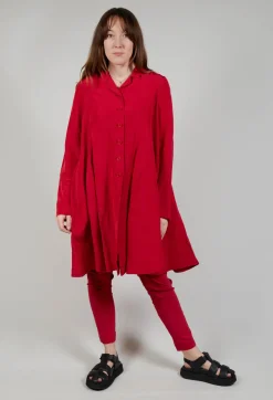 Rundholz Black Label Coats^Flared Hem Tailored Coat in Chili