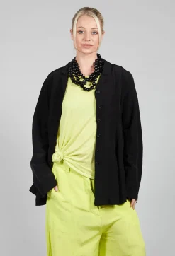 Rundholz Black Label Jackets^Flared Hem Tailored Jacket in Black