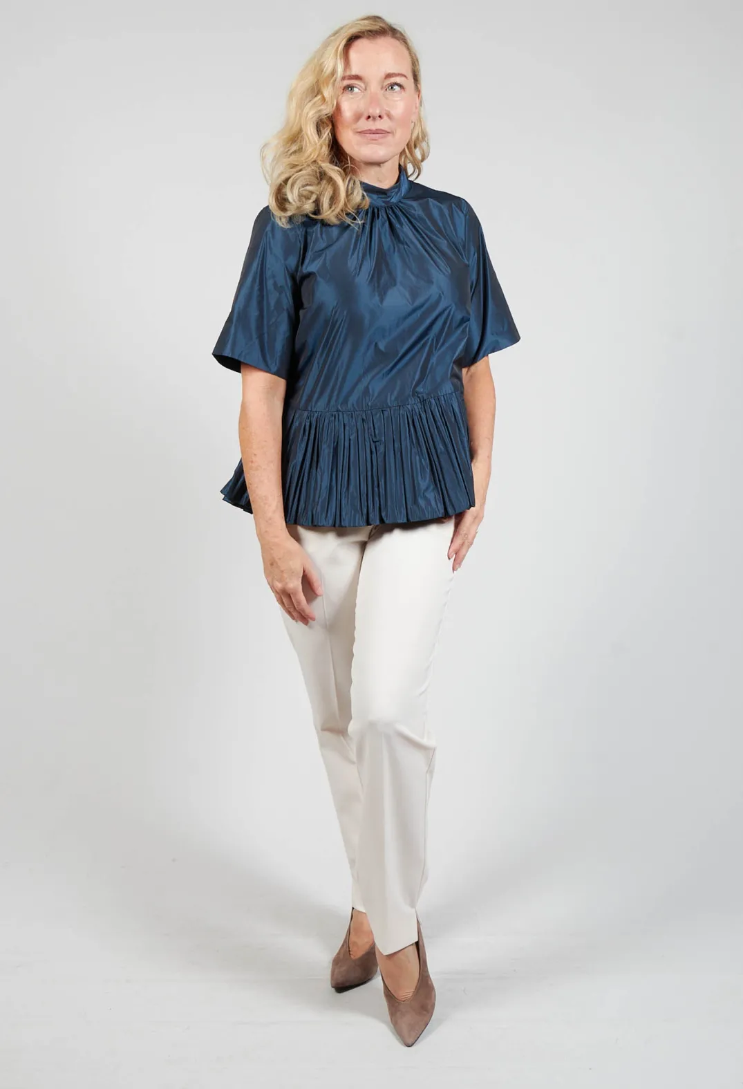 Beatrice B Shirts & Blouses^Flared Shape Shirt in Navy
