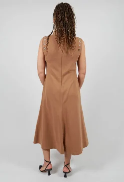 Beatrice B Dresses^Fleece Midaxi Dress in Camel