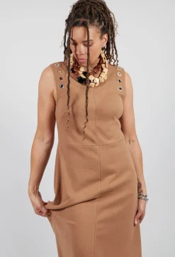 Beatrice B Dresses^Fleece Midaxi Dress in Camel