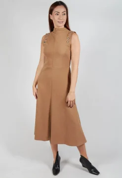 Beatrice B Dresses^Fleece Midaxi Dress in Camel