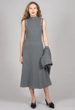 Beatrice B Dresses^Fleece Midaxi Dress in Grey