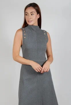 Beatrice B Dresses^Fleece Midaxi Dress in Grey
