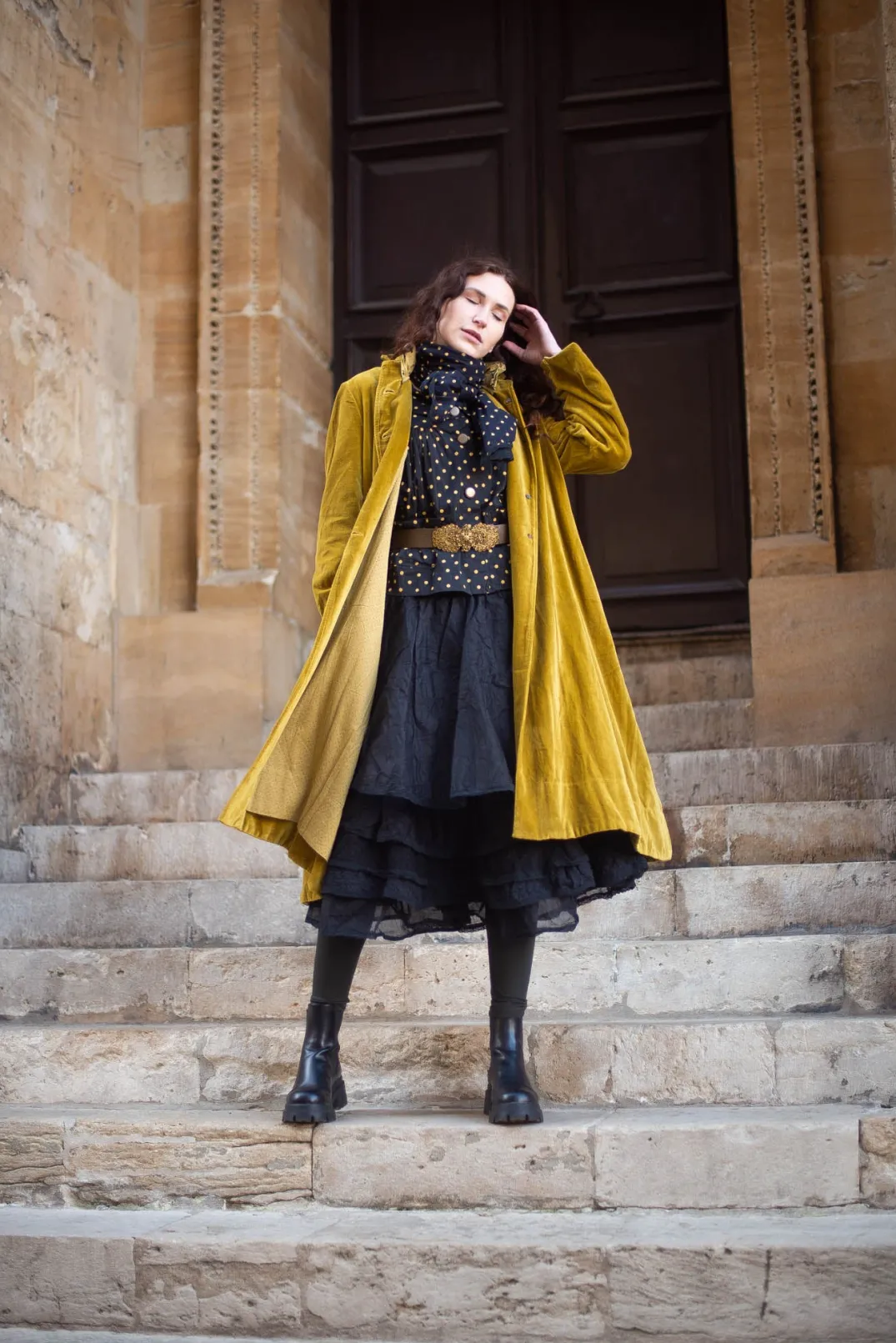 Les Ours Jackets^Florie Jacket in Large Spot Bronze