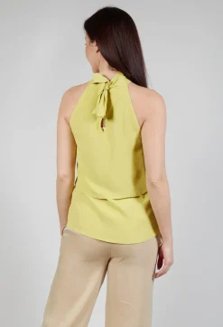 Beatrice B Tops^Flounce Top in Apple Green