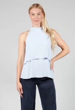 Beatrice B Tops^Flounce Top in Hokusay Blue