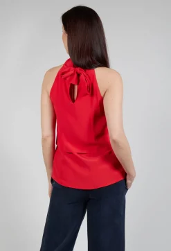 Beatrice B Tops^Flounce Top in Red