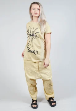 Rundholz Dip Tops^Flower Graphic T-Shirt in Wax Flock Cloud
