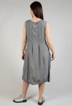 Rundholz Dip Dresses^Flower Print Babydoll Dress in C.Coal 70% Cloud