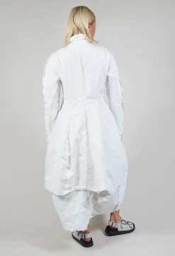 Rundholz Dip Coats^Flower Print Balloon Coat in White