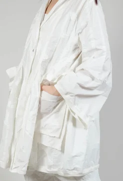 Rundholz Dip Coats^Flower Print Balloon Coat in Starwhite