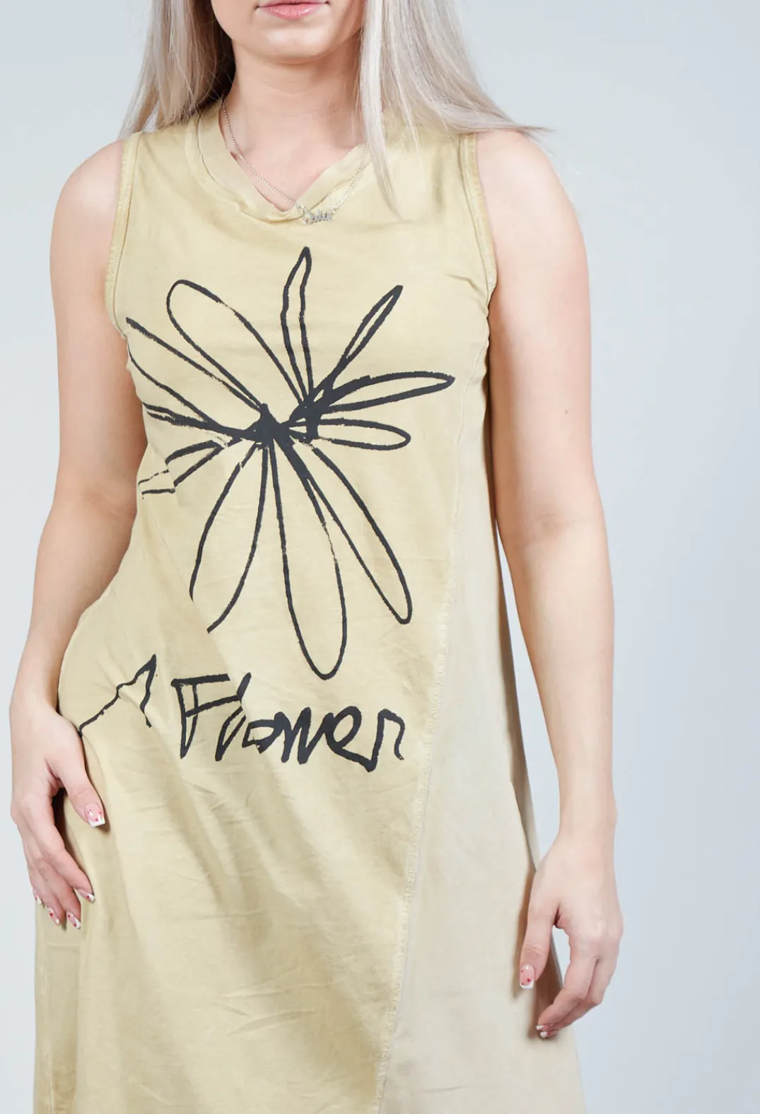 Rundholz Dip Dresses^Flower Print Graphic Dress in Wax Flock Cloud